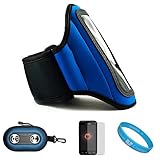 Blue Durable Moisture Resistant Neoprene Protective Exercise Workout Armban ....