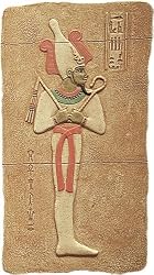 Osiris Holding Crook and Flail Egyptian Relief, Color Details