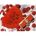 ## 66 Geschenkset: Herzkissen Ich liebe Dich, 100 gr. Schokolade Liebesmotiv, Rosenbl�tter
