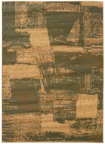 Trade AM Opulence Abstract Area Rug, 3-Feet 11-Inch by 5-Feet 3-Inch, Cream/Dark Yellow