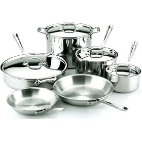 All-Clad Stainless Stainless Steel Cookware Set 10-pc. by All-Clad