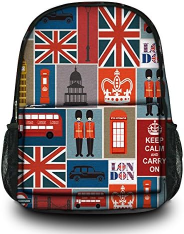 Cool British flag Print 2014 Hot Canvas office Hiking Student School Bag Backpack Leisure Bag Travel Rucksack