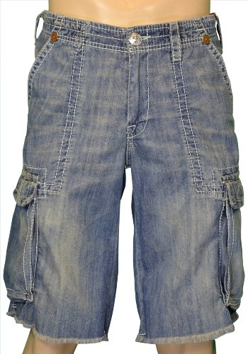 True Religion Brand Men's Issac Cargo Jeans Shorts 