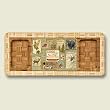 Serving Tray for appetizers ~ Lodge Collage ~ almost 16 inches long ~ bamboo ...