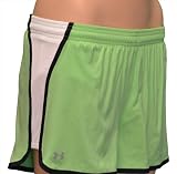 Under Armour Women's UA Quickstep Running Shorts-Pale Green/Black/White