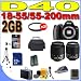 Nikon D40 6.1MP Digital SLR Camera with Nikon 18-55mm f/3.5-5.6 ED II AF-S DX Zoom-Nikkor Lens Kit and Nikon 55-200mm f/4-5.6G ED AF-S DX Zoom-Nikkor Lens PLUS 2GB SD Memory Card - Extra Lithium Ion Battery - TWO Ultraviolet UV Filters - Full Size Tripod - Professional Travel Hard Case - D40 (25420) BigVALUEInc Accessory 2-Lens Saver Bundle + MORE!