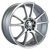 Akita Racing AK35 (Series 435) Hyper Silver Machined Lip - 17 x 7 Inch Wheel by Akita Racing