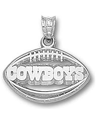 Nfl Dallas Cowboys Pierced Football Pendant 925 Silver