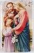 Religious Magnet - Holy Family - 1and 3/4"x2and3/4" - A Cromo NB (Milano, Italy) protected by a mylar film