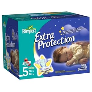 Pampers Extra Protection Diapers Size 5 Super Pack 66 Count