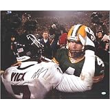 Michael Vick Atlanta Falcons - with Brett Favre - 16x20 Autographed Photograph
