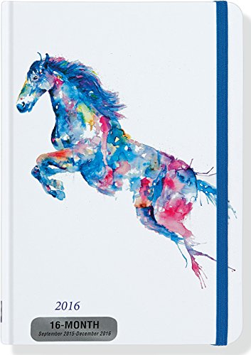 2016 Watercolor Horse Weekly Planner (16-Month Engagement Calendar, Diary)