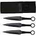 Set 3 Ninja Stealth Black Throwing Knives with Nylon Case