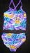 Girls 7-16 2-piece Swimwear Crop Top Bikini Purple Aloha