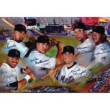 Professionally Framed New York Mets POSTER Reyes Delgado Beltran Wright Pedro - 13x19 with RichAndFramous Black Wood Frame