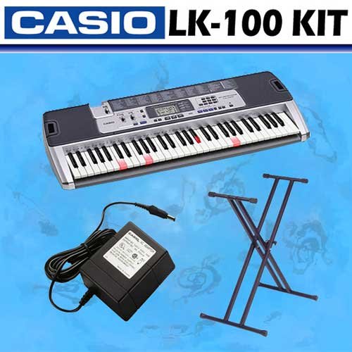 Casio LK100 Lighted Keyboard With LCD Display + Accessory Kit product image