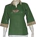 Lady Shirts Long Sleeve Cotton Top Blouse Block Print Hand Embroidery Size M (tsht071)