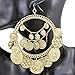 Q&Q Fashion Tribal Rare Coins Big Hoop Banjara Kuchi Belly Dance Chain Boho Gypsy Dangle Earrings 30g/pc