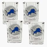 Review Great American Products  / Detroit Lions 4 Piece Square Shot Glass Set