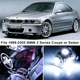 BMW 3 Series White LED Lights Interior Package Kit M3 E46 (9 Pieces) 