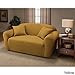 Madison Stretch Jersey Loveseat Slipcover, Solid, Yellow