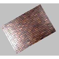 Badvorleger Bambus Holz Badematte 88x60 coffee braun