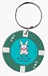 Happy Bunny - Lets Talk The Chicks Into Strip Poker - Poker Chip Keychain