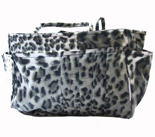 The Plaid Purse Bag Organizer – Black Leopard Print