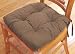 Kitchen & Housewares : Park B.Smith Eco Astor Recycled Cotton Chair Pad, Mushroom