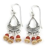 Barse Sterling Silver Tribal Bead Dangle Earrings