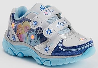 ... Elsa Anna Sneaker Toddler Girl's Shoes - Light Up, Bluewhite: Shoes