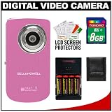 Bell & Howell Take 1 Digital Video Camcorder & Still Camera (Pink) with 8GB Card + Accessory Kit