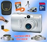 cheap Canon Powershot SD990 IS W/ 4GB + Telephoto/Wide Angle Lens + PRO Accessory Kit