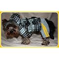 Hundemantel, Wintermantel mit Hose in Grau Gr. XS