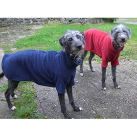 Blue Polar Fleece Jumper / Coat for Dogs with Velco down the back for easy fitting. Large 22"