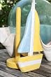 "SAILBOAT" PAPER TOWEL HOLDER YELLOW 16" - NAUTICAL DECOR