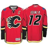 IGINLA #12 Calgary Flames RBK Premier NHL Hockey Jersey by Reebok (NHLPA Certified Custom Sewn Authentic Twill)