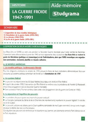 La guerre froide 1947-1991