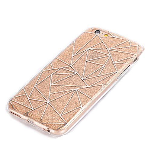 100% full IPhone 6/6s Case,New Arrival Electroplating Rhombus Pattern Acrylic&TPU Case for IPhone 6/6s --Gold