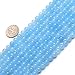 6mm Round Gemstone Sky Blue Jade Beads Strand 15 InchJewelry Making Beads