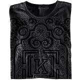 KR3W Mens T-Shirt Pearly Gates Vintage Black