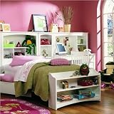 Lea Getaway White Bookcase Bed