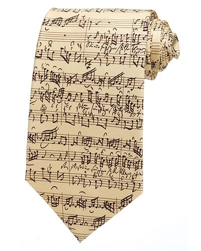 Music by JS Bach - Men's Silk Necktie