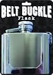 Island Dogs Belt Buckle Flask, Silver