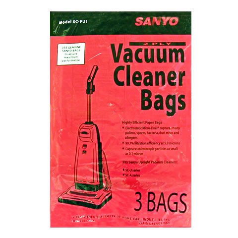 SANYO SCPU1 VACUUM BAGS 3PACK