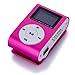 UNIWENT Mini USB Clip MP3 Player LCD Screen Support 32GB Micro SD TF Card Hot Pink