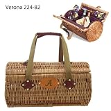 Alabama Crimson Tide Verona Elegant Wine/Cheese Service Basket - Burgundy Lining w/Laser Engraving