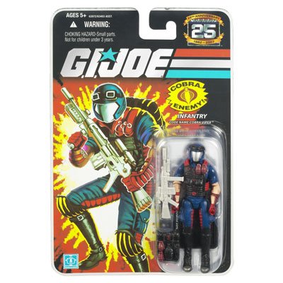 51wPp gpppL G.I. JOE Hasbro 25th Anniversary 3 3/4 Wave 7 Action Figure Infantry [Cobra Viper]