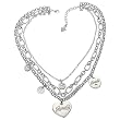 Guess Damen-Halskette Herzen Edelstahl 40 - 45 cm UBN21010