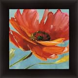 Flamboyant II by Lisa Audit Vivid Orange Poppy Contemporary Floral Wall Art Print Framed Décor